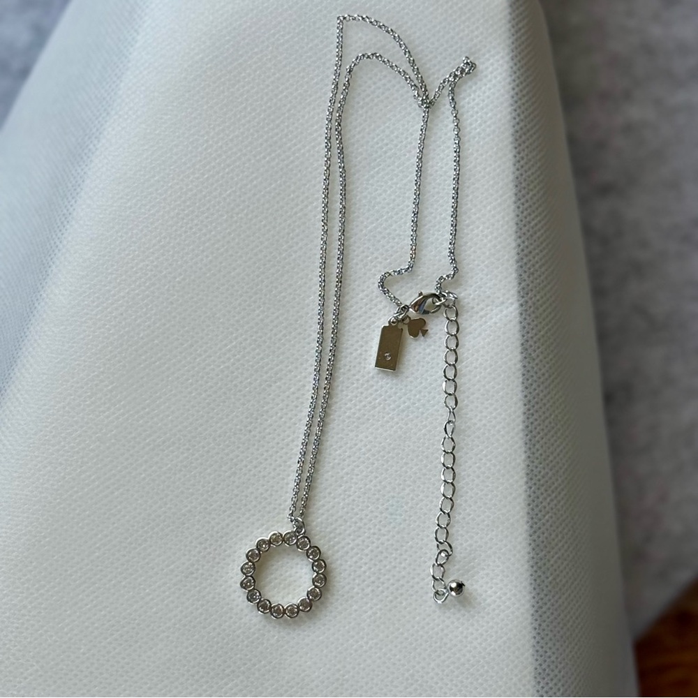 Kate Spade New York Full Circle Mini Pendant Necklace - Silver - Picture 4 of 9